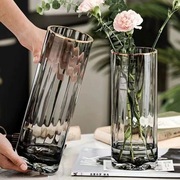 欧式创意玻璃花瓶简约网红水培鲜花植物，富贵竹插花瓶餐桌装饰摆件