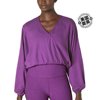 Beyond Yoga 包裹式套头衫 - 紫红色 美国奥莱直发