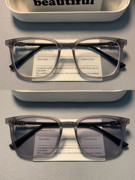 百搭气质深空灰TR90方框眼镜防蓝光护目镜素颜个性可配近视理工男