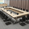 拼接椅轮折叠长条桌双人，可移动培训办公桌带室会议室，会议桌培训桌