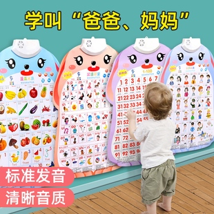 看图识字识物宝宝儿童玩具，认知语音启蒙早教，墙贴发声有声挂图2岁