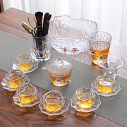 日式玻璃茶具家用高档盖碗冲茶壶功夫茶杯，泡茶套装轻奢办公室会客