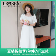 式方方领收腰显瘦韩系纯色高级感连衣裙
