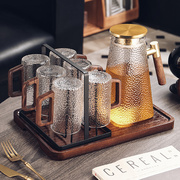 新中茶式具套装家用玻璃杯水杯客厅耐热茶杯待客水具家庭喝水杯子