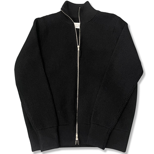 margiela同款风格高领拉链马吉拉(马，吉拉)同款保暖羊毛开衫毛衣外套针织衫