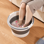 日本可折叠泡脚桶家用过小腿洗脚盆宿舍按摩泡脚神器便携式足浴盆