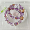 纯天然玻利维亚紫黄晶 手链 桶珠 椭圆珠 切面 一物一图 鸳鸯体