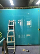 深圳定制烤漆玻璃公司办公室前台形象背景墙涂鸦墙白板墙防溅板墙