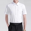 夏季男士白色短袖衬衫商务职业正装半袖免烫长袖西装衬衣男款寸黑