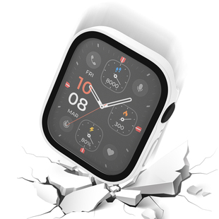 适用iwatch7保护壳苹果手表壳applewatch654se保护套45mm41防摔半包壳超薄s7表带保护边框星光色配件7代