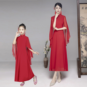 古筝演出服女童六一儿童表演服装演奏礼服，中国风汉服连衣裙比赛服