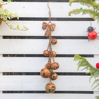 铁艺蝴蝶结铃铛串欧式复古做旧花园，杂货圣诞节壁挂装饰品
