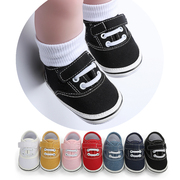 春秋宝宝鞋子0-1岁防滑软胶底学步鞋男女婴儿帆布鞋幼儿不掉单鞋