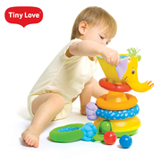 tinylove进口婴儿探索玩具大象堆堆塔叠叠圈投球益智玩具早教玩具