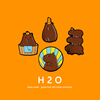 h2o佛系水豚徽章卡皮巴拉可爱日系卡通capybara胸针，包笔袋(包笔袋)装饰品
