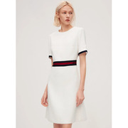 意大利设计朗姿复古高级感气质裙子2024夏季小白裙连衣裙