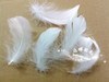 鹅毛大中飘白色彩色羽毛diy饰品配件羽毛波波球8-12cm约100根