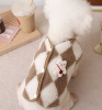 猫咪衣服冬季马甲背心吉娃娃，小型泰迪狗狗，衣服背扣外套宠物棉服