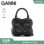 ganni女包黑色蝴蝶包压花(包压花)小号简约手提包斜挎包a5489099