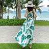 海南三亚沙滩裙2024新海边(新海边)度假泰国显瘦超仙雪纺吊带露背连衣裙女