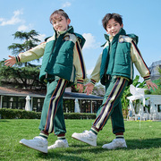 儿童校服套装小学生春秋季班服三件套女生英伦风开学棒球服