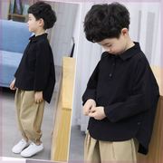 童装男童秋装套装2024春季款中大儿童洋气衬衫两件套帅气韩版衣潮
