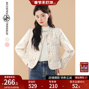 EF高级感时尚名媛小香风短款外套2024春季法式优雅气质通勤上衣女