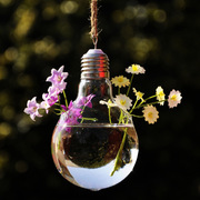 2023创意灯泡状，悬挂花瓶欧式玻璃花瓶，时尚家居饰品摆件