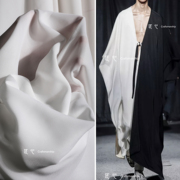 白色100D高级乱麻丝滑布料 创意雪纺打底衬衫裙子服装设计师面料