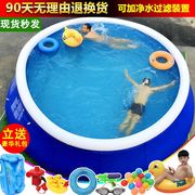 圆形夹网充气游泳池大型家用大人儿童加厚家庭小孩成人户外戏水池