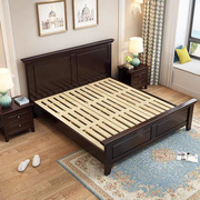 美式实木床1.8米双人床，1.5米现代简约高箱储物床乡村，主卧轻奢家具