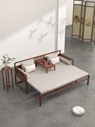 乌金木新中式罗汉床沙发，茶桌椅组合小户型，客厅改良实木超大贵妃榻