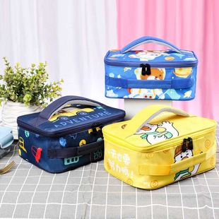 小学生专用饭盒袋可爱儿童扁平放手提袋子保温加厚防水防油餐盒包