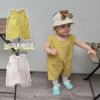 婴儿7衣服夏装宝宝无袖哈衣6夏季4韩版3连体衣5个月男童8洋气薄款