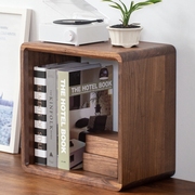 黑胡桃实木桌面书架置物架格子，架木质办公桌上收纳架自由组合柜