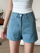 牛仔短裤女夏季梨型身材大码胖MM小个子百搭复古显瘦包臀热裤