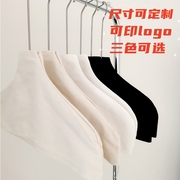 服装店衣架防滑布套韩国棉麻木衣架，布罩可印logo毛衣纯棉无痕布