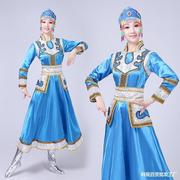 蒙古族演出服筷子舞女装内蒙古，舞蹈服装蒙古袍成人，少数民族表演裙