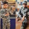 战狼军迷战术服儿童ACU迷彩服中大孩童套服夏令营军训套装表演服