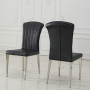 时尚不锈钢餐椅现代简约金属椅子新古典后现代软包餐椅
