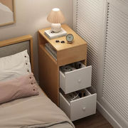 窄床头柜简约现代用卧室夹缝床边柜床头尺寸收纳柜子单抽2田园橡