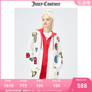 Juicy Couture橘滋毛衫女美式春季时尚针织羊毛混纺开衫外套