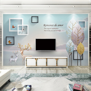电视背景墙壁纸20233d立体定制壁画，壁布墙布墙纸客厅8d装饰5d