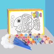 儿童画画工具套装幼儿绘画水彩画，涂色涂鸦画板，美术拓学者宝宝玩具