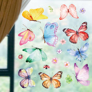 蝴蝶小图案墙贴纸可移除女孩，卧室房间墙面墙上仿真立体3d贴画装饰