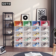 GOTO鞋盒多功能创意收纳盒透明球鞋收纳侧开防氧化网红收纳鞋架子