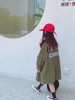 韩版儿童风衣外套，薄款女童男童2022年秋季童装，中长款刺绣上衣