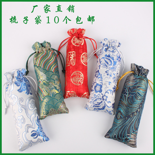 中国风梳子袋谭木匠牛角梳专用礼盒丝绸绒布包装袋子口袋勺子布袋