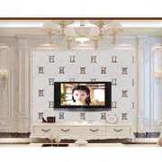 艺术玻璃吊顶造型电视背景墙拼镜磨砂面客厅欧式边框装饰银灰茶.1