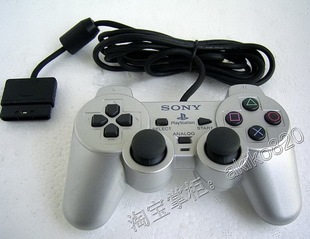 PS2游戏机震动手柄 限量版银色A柄 手感好到爆 SONY